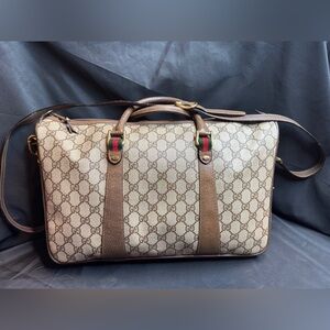 Gucci Vintage GG Supreme Sherry Line Tote Bag with COA